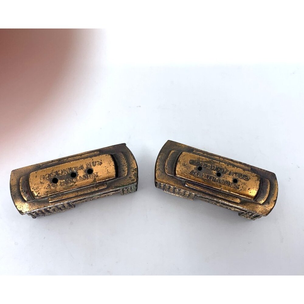 2 Sets Souvenir Salt Pepper Shakers San Diego Zoo San Francisco Cable Cars Vtg - Picture 7 of 10